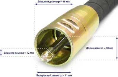 Гибкий вал с вибронаконечником ТСС ВВН 4/35ДУ (дл.4000 мм; диам. 35мм) Глубинные Вибраторы фото, изображение